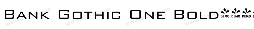 Bank Gothic One Bold字体转换